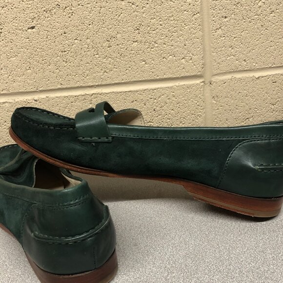 Cole Haan Green Suede Pinch and Sew Loafer  Ladies Size 9B - Picture 4 of 6